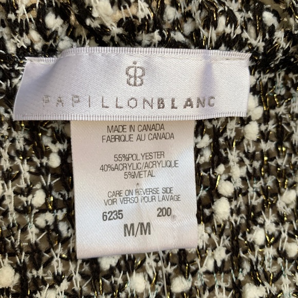 NWT Papillon Blanc Black & White Shrug, medium - Picture 5 of 7